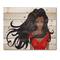 Designart - Portrait of African American Woman XIV - Modern Print on Natural Pine Wood